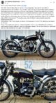 1952 VINCENT Black Shadow Series C motorcycle FB