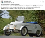 1953 REYONNAH A175 Roadster Prototype microcar FB
