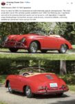 1958 PORSCHE 356A T2 Speedster FB