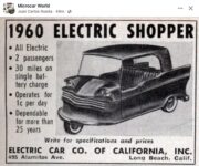 1960 ELECTRIC Shopper 3-Wheeler FB