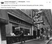 1980s Minneapolis, MN Peter’s Grille FB