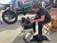 2025 8 14 Monterey Historics Laguna Seca Ragtime Racers Chris grinding SS valves