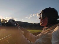 2025 8 30 2:01 pm Lime Rock, CONN Ragtime Racers CDT at wheel of 1912 PACKARD Car 16