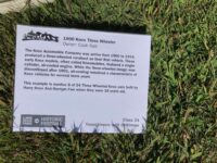 2025 8 31 Lime Rock, CONN Car Show 1900 KNOX Three Wheeler sign