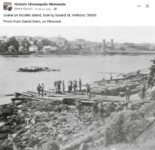 1869 Minneapolis MN Scene on Nicollet Island FB