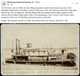 1890 7 13 Lake Pepin, MN shipwreck FB