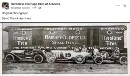 1917 ca. Barney Oldfield Giant KNOX, Blitzen BENZ, DARRACQ FB