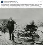 1922 Kokoma IND Elwood Haynes with his 1894 Pioneer car FB