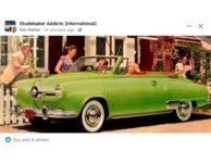 1950 ca STUDEBAKER green convertible FB