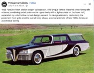 1958 PACKARD Hawk Station Wagon Concept Car FB