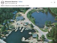 1970 Crane Lake, MN Aerial view FB