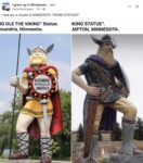 2020 ca. Minnesota Two Viking Statues FB