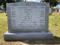2025 9 2 Pawtucket, RI St. Francis Cemetery LITTERIO Family grave back headstone