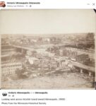 1900 Minneapolis, MN Looking west across Nicollet Island FB