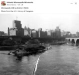 1900 Minneapolis, MN Mill District from river FB