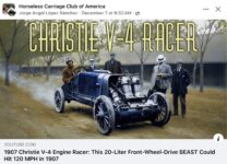 1907 CHRISTIE V-4 Engine Racer FB