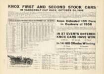 1908 KNOX FIRST AND SECOND STOCK CARS ad MOTOR AGE 8.5″×12″ page 60