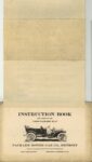 1908 PACKARD Instruction Book Model “30A” 9″×6″ page 01c