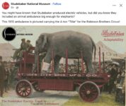 1910 STUDEBAKER Electric 4-Ton Tillie postcard FB