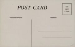 1912 CASE Automobile with Joe Tinker and Barney Oldfield postcard back screenshot