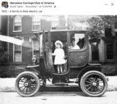 1912 Electric Car and family FB