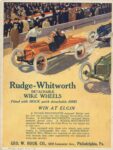 1913 9 4 Elgin Rudge-Whitworth WIRE WHEELS color ad MOTOR AGE 9″×12″