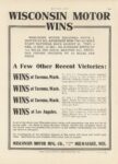 1913 9 4 WISCONSIN MOTOR WINS Tacoma ad MOTOR AGE 9″×12″ page 80a