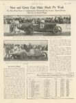 1916 6 1 Indy 500 New and Green Cars Make Much Pit Work by Darwin S. Hatch article MOTOR AGE 8.25″×11.25″ page 14