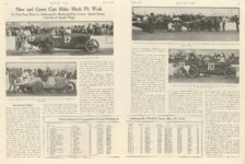 1916 6 1 Indy 500 New and Green Cars Make Much Pit Work by Darwin S. Hatch article MOTOR AGE 8.25″×11.25″ pages 14 & 15