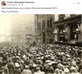1923 Minneapolis, MN Downtown Harry Houdini FB