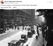 1923 Minneapolis, MN Nicollet Avenue Winter FB