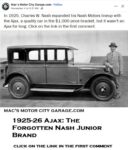 1925-1926 AJAX forgotten NASH FB