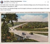 1926 11 8 Minneapolis, MN Mendota Bridge postcard FB