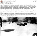 1940 11 11 Minneapolis, MN Armistice Blizzard FB