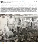 1941 Indy 500 Wilbur Shaw looking at fire loss of race cars FB