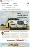1956 STUDEBAKER Golden Hawk ad FB