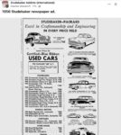 1956 STUDEBAKER Used Studes FB