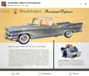 1957 ca. STUDEBAKER Provincial Express ad FB