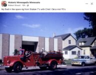 1975 ca. Minneapolis, MN firetruck FB