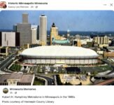 1980s Minneapolis, MN Hubert H. Humphery Metrodome FB