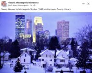 1991 Minneapolis, MN Winter Skyline FB