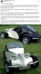 2002 RUMEN 4-Strioke Car 1930s BUGATTI Type 57 Atlantic looking FB