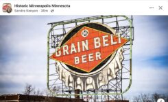 2020 ca. Minneapolis, MN GRAIN BELT BEER sign FB