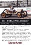 1911 BERGDOLL Roadster trading card v2 2025