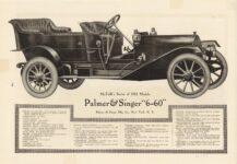 1911 ca. Palmer & Singer 6-60 ad MoToR 9.5″×14″ page 104