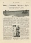 1916 6 15 Resta Captures Chicago Derby article THE AUTOMOBILE 8.5″×11.75″ page 1066