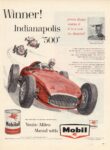 1958 6 Winner Indianapolis “500” Mobil Oil ad 10.25″×14″ page 123