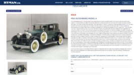 1926 DUESENBERG Model A SOLD