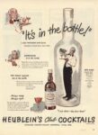 1947 HEUBLEIN’S Club COCKTAILS ad 10″×14″ page 49