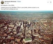 1950s Minneapolis, MN Aeroview FB